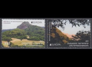 Berg-Karabach Mi.Nr. 69-70 Europa 11, Der Wald, Landschaften (2 Werte)