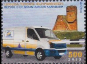 Berg-Karabach Mi.Nr. 81 Europa 13, Postfahrzeuge, Lieferwagen, Denkmal (500)