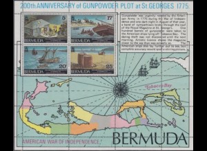 Bermuda-Inseln Mi.Nr. Block 3 200J.Pulververschwörung von St. George