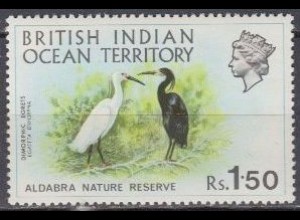 Brit.Terr.i.Ind.Ozean Mi.Nr. 42 Naturschutzgebiet Aldabra, Reiher (1.50)