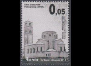 Bosnien-Herz. MiNr. 640 Freim.Sakralbauten, Kirche Bihac (0,05)