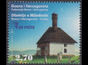 Bosnien-Herz. MiNr. 737 Freundschaft mi Türkei, Moschee in Milodrazu (2,70)