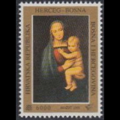 Bosnien-Herz.Kroat. Mi.Nr. 6 Weihnachten, Madonna del Granduca (6000)