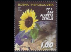 Bosnien-Herz.Kroat. Mi.Nr. 173 Tag der Erde, Sonnenblume, Erdkugel (1,00)
