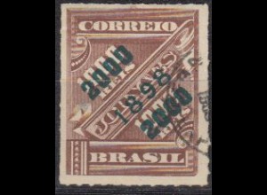 Brasilien Mi.Nr. 124 Freim., Aufdruck auf Zeitungsmarke MiNr. 84 (2000 a.1000)