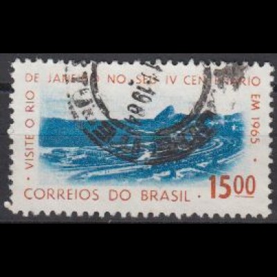 Brasilien Mi.Nr. 1060 400J. Rio, Guanabara-Bucht und Zuckerhut (15,00)
