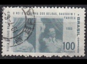 Brasilien Mi.Nr. 1092 Besuch belgisches Königspaar, Baudouin I, Fabiola (100)
