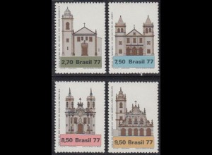Brasilien Mi.Nr. 1637-40 Kirchenarchitektur (4 Werte)