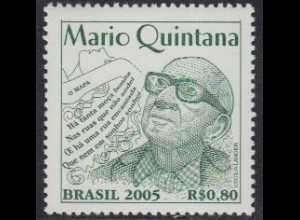 Brasilien Mi.Nr. 3415 99.Geb. Mario Quintana (0,80)