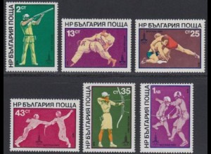 Bulgarien Mi.Nr. 2853-58 Olymp. Sommerspiele Moskau 1980 (6 Werte)
