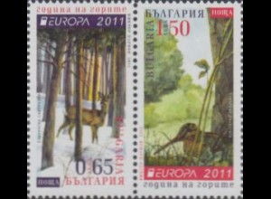 Bulgarien Mi.Nr. Zdr.4991+92 Europa 11, Der Wald (waager.Paar)