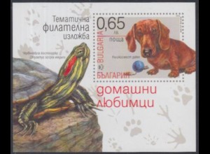 Bulgarien Mi.Nr. Block 400 Thematische Briefmarkenausstellung Haustiere