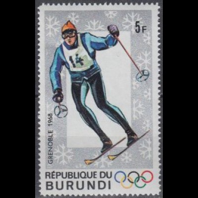 Burundi Mi.Nr. 386A Olympia 1968 Grenoble, Abfahrtslauf, gezähnt (5)
