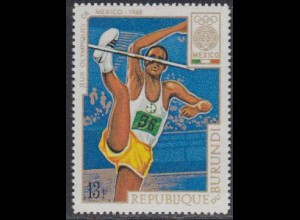 Burundi Mi.Nr. 448A Olympia 1968 Mexiko, Hochsprung, gezähnt (13)