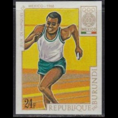 Burundi Mi.Nr. 449B Olympia 1968 Mexiko, Sprint, ungezähnt (24)