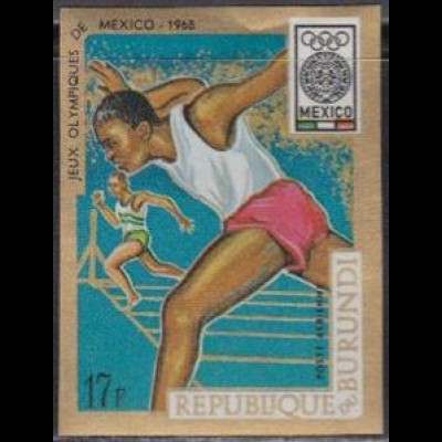 Burundi Mi.Nr. 452B Olympia 1968 Mexiko, Sprint, ungezähnt (17)