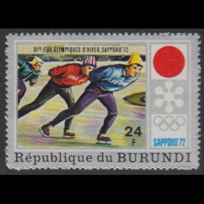 Burundi Mi.Nr. 849A Olympia 1972 Sapporo, Eisschnelllauf, gezähnt (24)