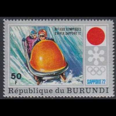 Burundi Mi.Nr. 852A Olympia 1972 Sapporo, Zweierbob, gezähnt (50)