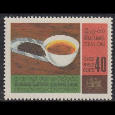 Ceylon Mi.Nr. 360 100J. Teeanbau, Teeprobiergeschirr (40)