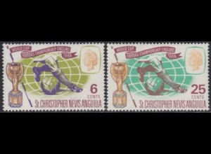 St.Christopher-Nevis-Anguilla Mi.Nr. 166-67 Fußball-WM 1966 England (2 Werte)