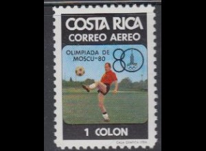 Costa Rica Mi.Nr. 1065 Olymp. Sommerspiele Moskau, Fußball (1)