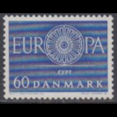 Dänemark Mi.Nr. 386 Europa 60, "O" als Wagenrad (60)
