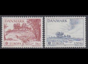 Dänemark Mi.Nr. 639-40 Europa 77, Landschaften (2 Werte)