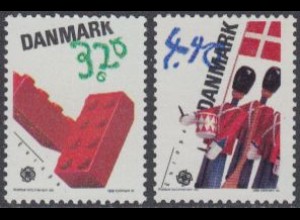 Dänemark Mi.Nr. 950-51 Europa 89, Kinderspiele (2 Werte)