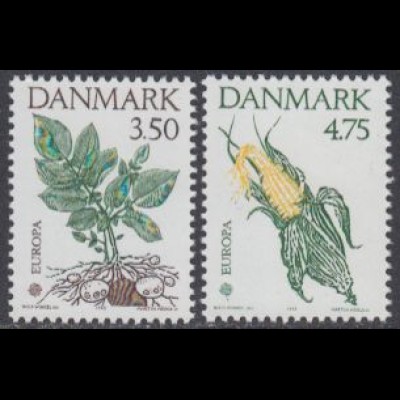 Dänemark Mi.Nr. 1025-26 Europa 92, 500.J.tag Entdeckung Amerikas (2 Werte)