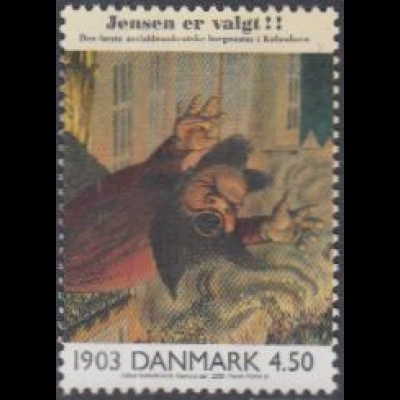 Dänemark Mi.Nr. 1235 Ereignisse des 20.Jahrhunderts, Wahl Bgm.Jensen (4.50)