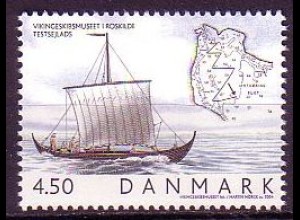 Dänemark Mi.Nr. 1377 Wikinger Kriegsschiff Skudelev 2, Testfahrt (4,50)