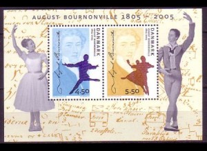 Dänemark Mi.Nr. Block 25 August Bournonville, Choreograph