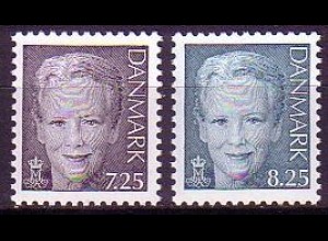 Dänemark Mi.Nr. 1450-51 Freim. Königin Margrethe II. (2 Werte)