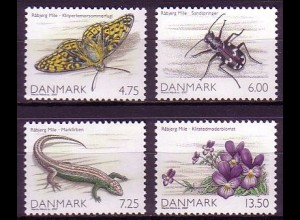 Dänemark Mi.Nr. 1472-75 Dänemarks Natur (4 Werte)