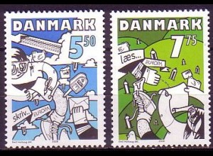 Dänemark Mi.Nr. 1501-02 Europa 2008, Der Brief (2 Werte)