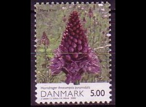 Dänemark Mi.Nr. 1524 Natur, Kreidefelsen von Mon, Pyramidenorchis (5,00)