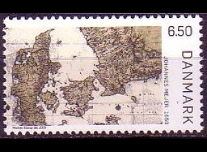 Dänemark Mi.Nr. 1535 Alte Landkarten, Karte von Johannes Mejer (6,50)