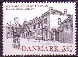 Dänemark Mi.Nr. 1541 Metropolitanschule Kopenhagen Schulgebäude 1818-1938 (5,50)