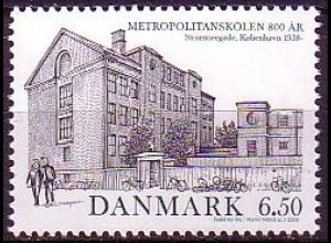 Dänemark Mi.Nr. 1542 Metropolitanschule Kopenhagen Schulgebäude seit 1938 (6,50)