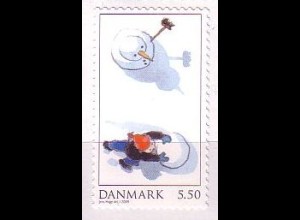 Dänemark Mi.Nr. 1548 Spiele im Schnee, Schneemann, skl. (5,50)