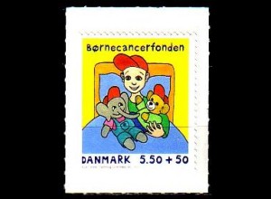 Dänemark Mi.Nr. 1560BA 15 J. Dän. Kinderkrebsfonds, skl. (5,50+50)