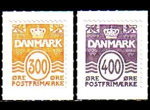 Dänemark Mi.Nr. 1565-66 Freimarken: Wellenlinien, skl. (2 Werte)