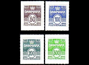 Dänemark Mi.Nr. 1575-78 Freimarken: Wellenlinien, skl. (4 Werte)
