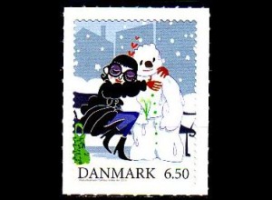 Dänemark Mi.Nr. 1625 Wintermärchen, Frau mit Schneemann, skl. (6,50)