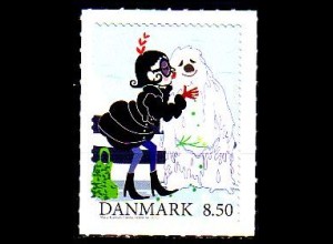 Dänemark Mi.Nr. 1626 Wintermärchen, Frau küßt sitzenden Schneemann, skl. (8,50)