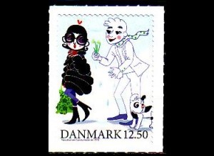 Dänemark Mi.Nr. 1627 Wintermärchen, Mann mit und verschenkt Blumen, skl. (12,50)