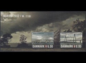Dänemark Mi.Nr. Block 46 Briefm.Aussstellung NORDIA 2012, Brücken