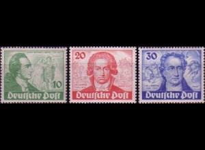 Berlin Mi.Nr. 61-63 Goethe (3 Werte)