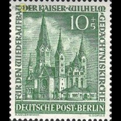 Berlin Mi.Nr. 107 Kaiser-Wilhelm-Gedächtniskirche (10+5)