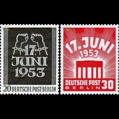 Berlin Mi.Nr. 110-111 17. Juni 1953 (2 Werte)